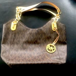 Michael Kors brown logo bag